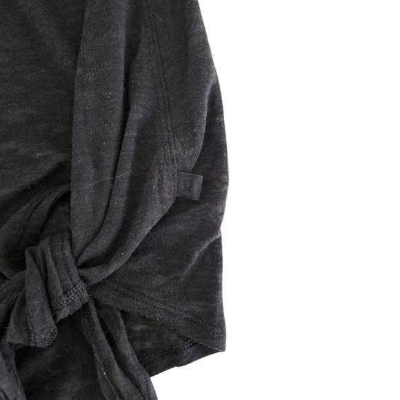 LULULEMON Black Yoga Top Long Sleeve “Tie Your Practice” | Women’s S | Athletic - Picture 6 of 10